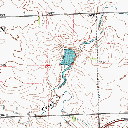 Topographic Map of Antelope Creek Reservoir 60-A, NE