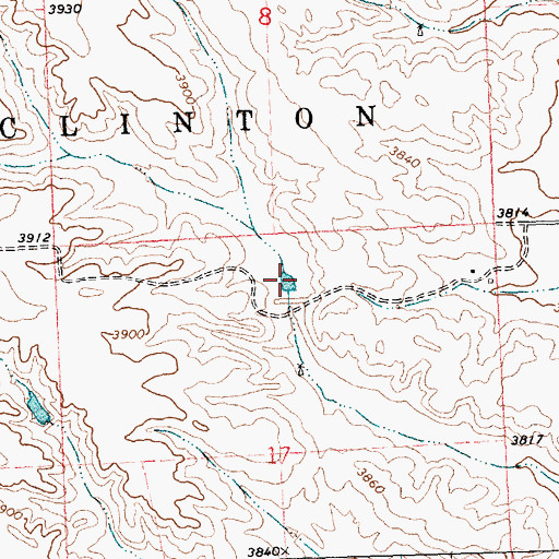 Topographic Map of Frank Reservoir, NE
