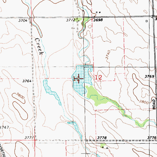 Topographic Map of Squaw Creek Reservoir, NE