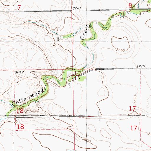 Topographic Map of Dodd-McDowell Reservoir, NE