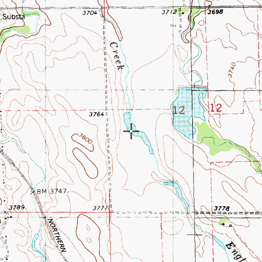 Topographic Map of McDowell Reservoir Number 1, NE