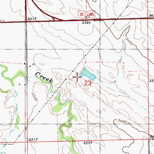 Topographic Map of Mayfield Dam, NE