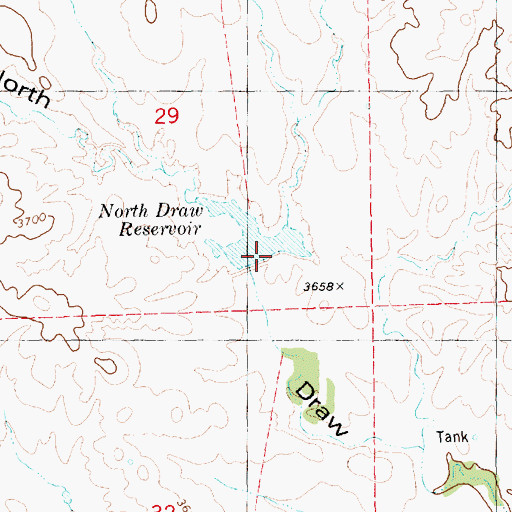 Topographic Map of North Draw Dam Number 2, NE