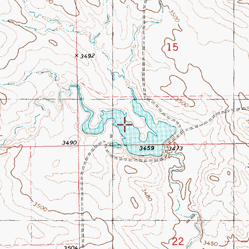 Topographic Map of Lone Tree Reservoir, NE
