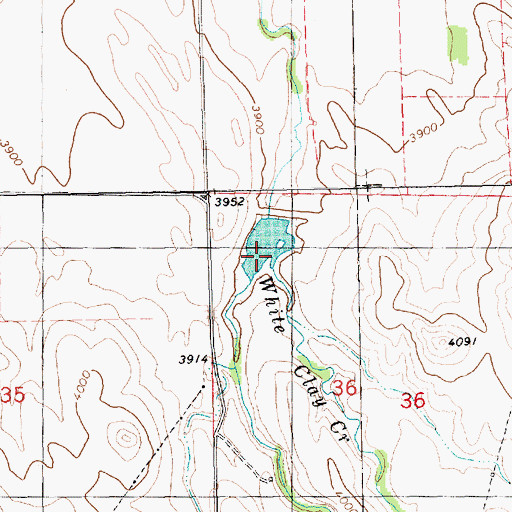 Topographic Map of Dodd Reservoir, NE