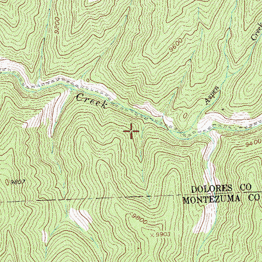 Topographic Map of Aspen Creek, CO