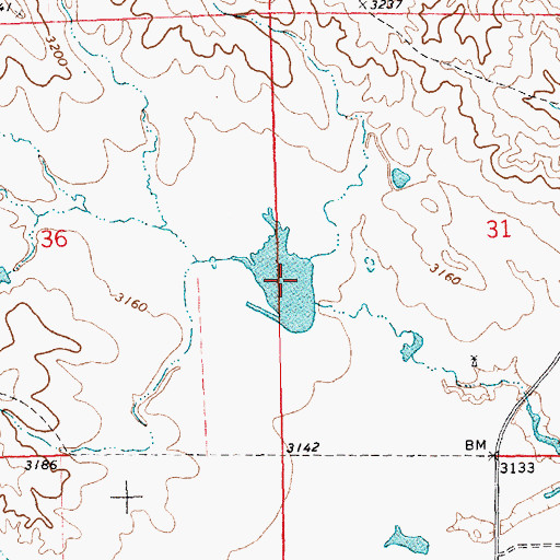 Topographic Map of Jones Reservoir, NE