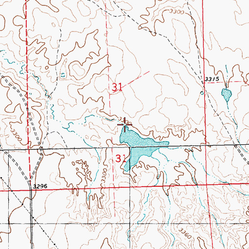 Topographic Map of Bartlet Dam, NE