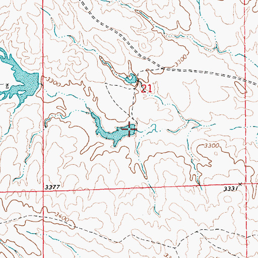 Topographic Map of Gorr Dam Number 2, NE