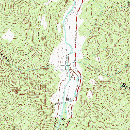 Topographic Map of Spruce Gulch, CO