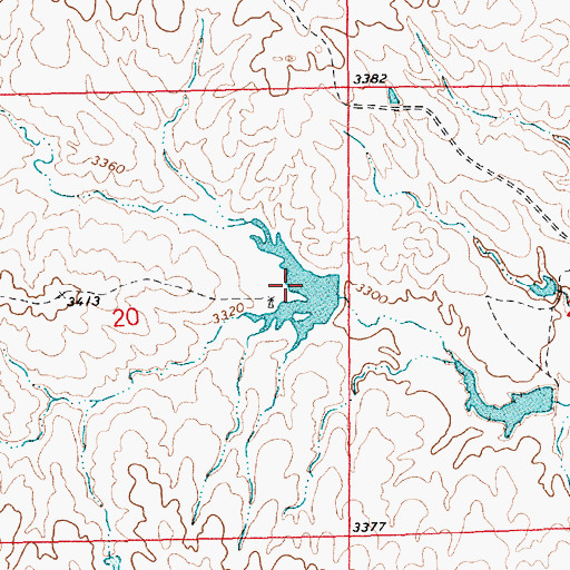 Topographic Map of Gorr Reservoir Number 3, NE