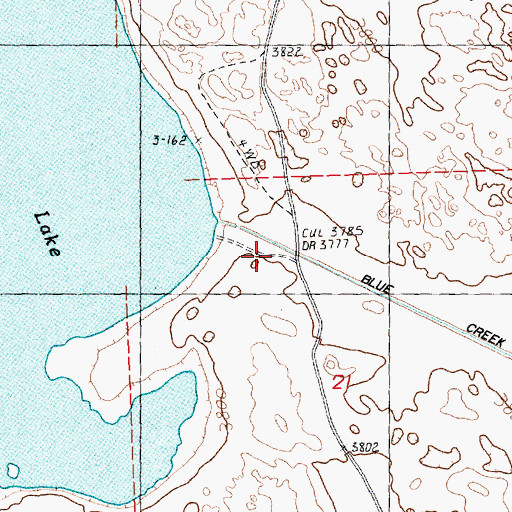 Topographic Map of Crescent Lake, NE