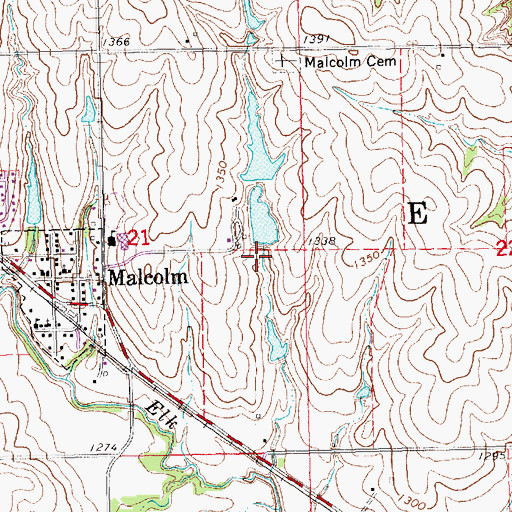 Topographic Map of Bradley South Dam, NE