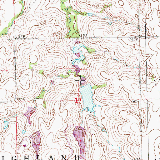 Topographic Map of Elsner Reservoir Number 1, NE