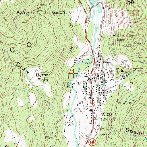 Topographic Map of Silver Creek, CO