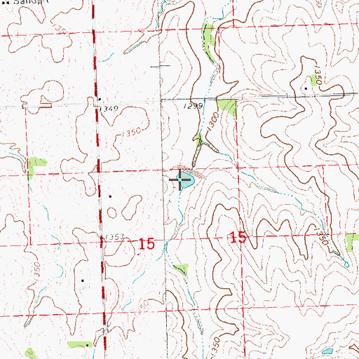 Topographic Map of Upper Salt Creek Reservoir 11-4, NE