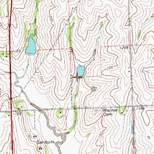 Topographic Map of Brownell Creek Dam 6-A, NE