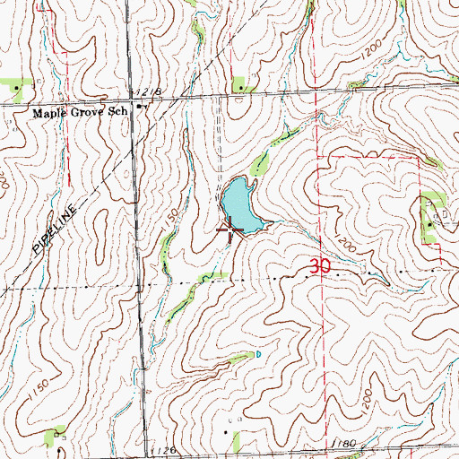 Topographic Map of Fargo Dam, NE