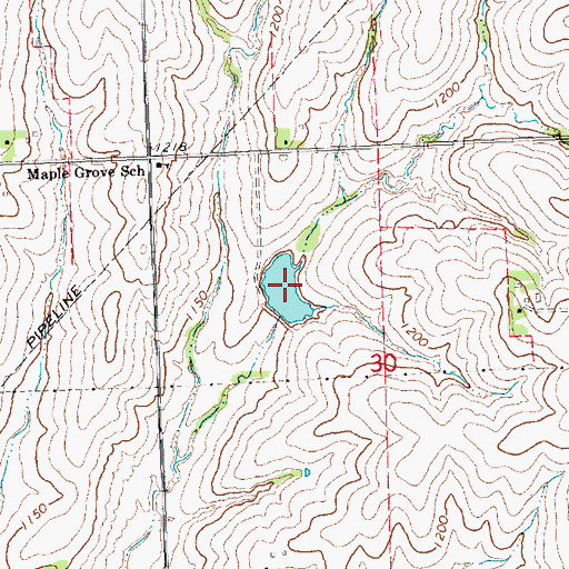 Topographic Map of Fargo Reservoir, NE