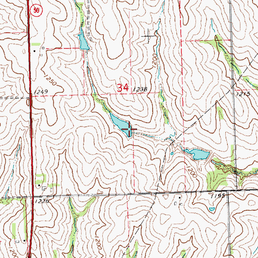 Topographic Map of Brownell Creek Dam 12-3, NE