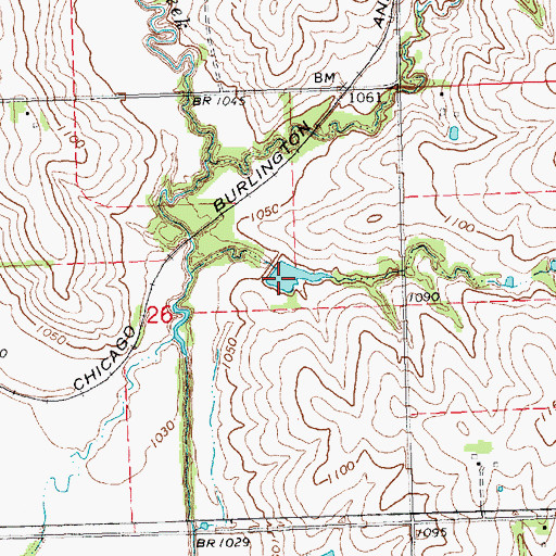Topographic Map of Brownell Creek Reservoir 10-2, NE