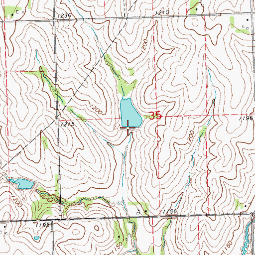 Topographic Map of Brownell Creek Dam 9-A, NE