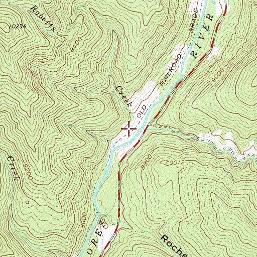 Topographic Map of Roberts Creek, CO