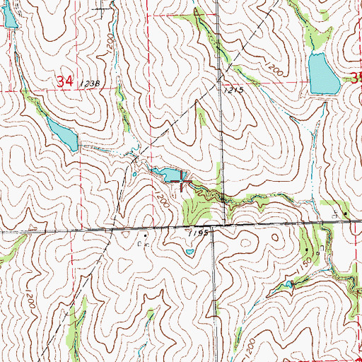 Topographic Map of Brownell Creek Dam 12-A, NE