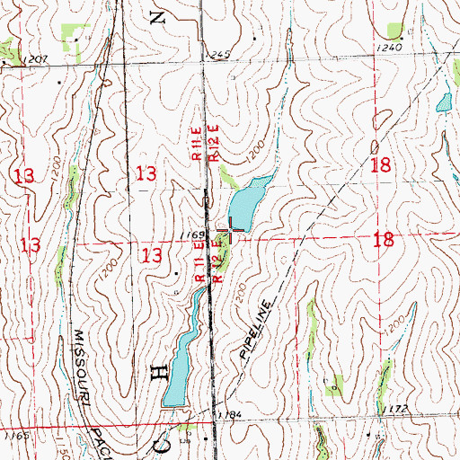 Topographic Map of Wilson Creek Dam 12-3, NE