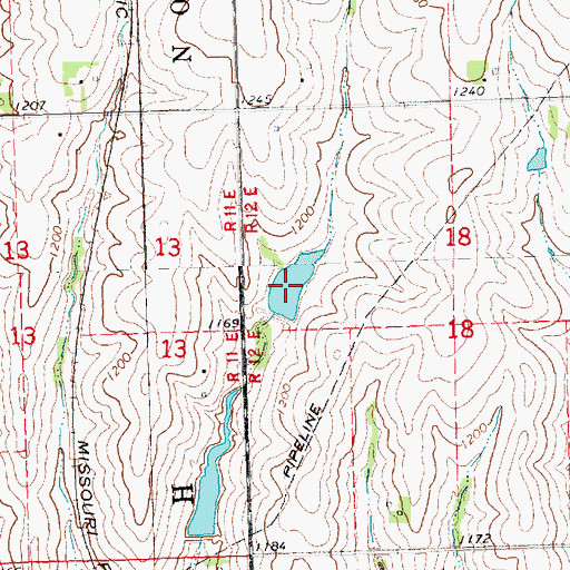Topographic Map of Wilson Creek Reservoir 12-3, NE