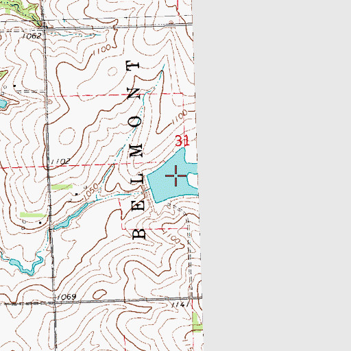 Topographic Map of Wilson Creek Reservoir 1-F, NE