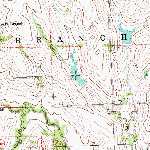 Topographic Map of Wilson Creek Reservoir 12-9B, NE