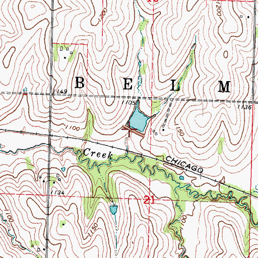 Topographic Map of Wilson Creek Dam 5-15, NE