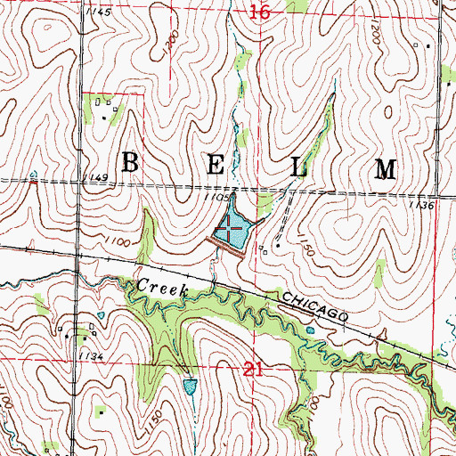 Topographic Map of Wilson Creek Reservoir 5-15, NE