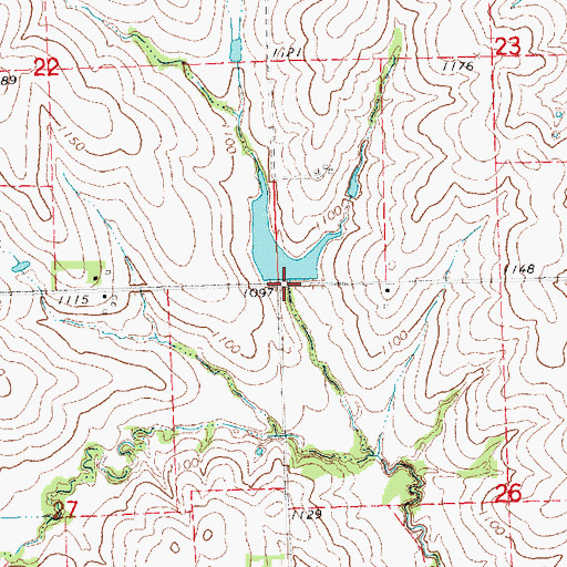 Topographic Map of Wilson Creek Dam 4-15, NE