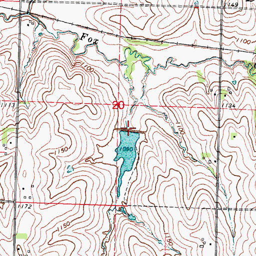 Topographic Map of Wilson Creek Dam 5-C, NE