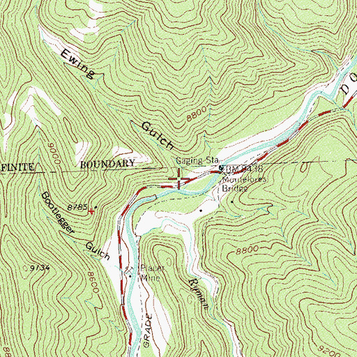 Topographic Map of Ewing Gulch, CO