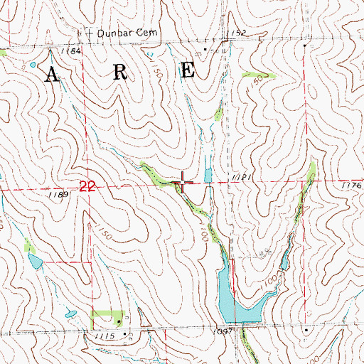 Topographic Map of Wilson Creek Dam 4-11, NE