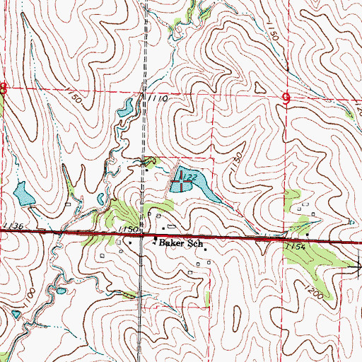 Topographic Map of Wilson Creek Reservoir 6-8, NE