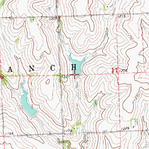 Topographic Map of Wilson Creek Dam 12-11, NE