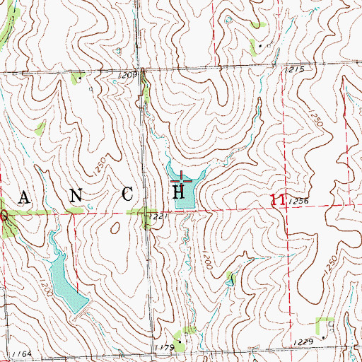 Topographic Map of Wilson Creek Reservoir 12-11, NE
