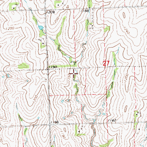 Topographic Map of Wilson Creek Dam 2-32, NE