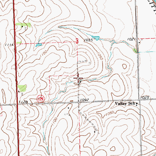 Topographic Map of Ziegler Creek Dam Z-6-2, NE