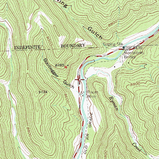 Topographic Map of Ryman Creek, CO