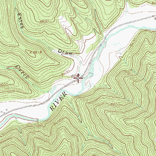 Topographic Map of Estes Draw, CO