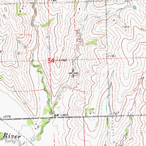 Topographic Map of Wilson Creek Reservoir 2-Y, NE