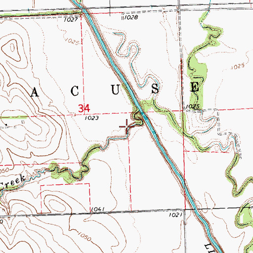 Topographic Map of Ziegler Creek Dam Z-5-1, NE