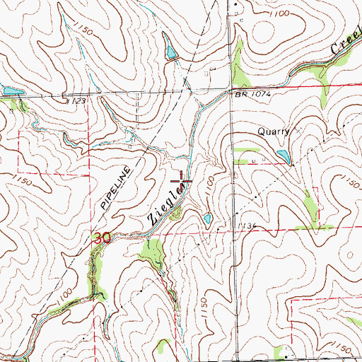 Topographic Map of Ziegler Creek Dam Z-17, NE