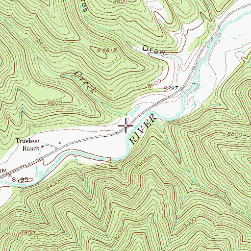 Topographic Map of Tenderfoot Creek, CO