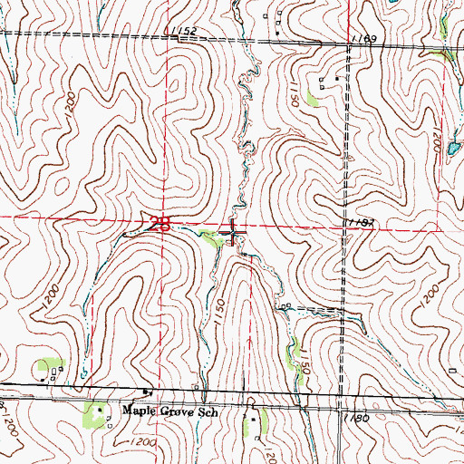 Topographic Map of Wilson Creek Reservoir 5-F, NE